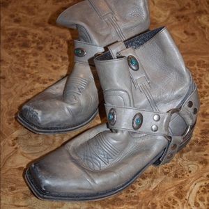 Steve Madden grey studded cowboy boots